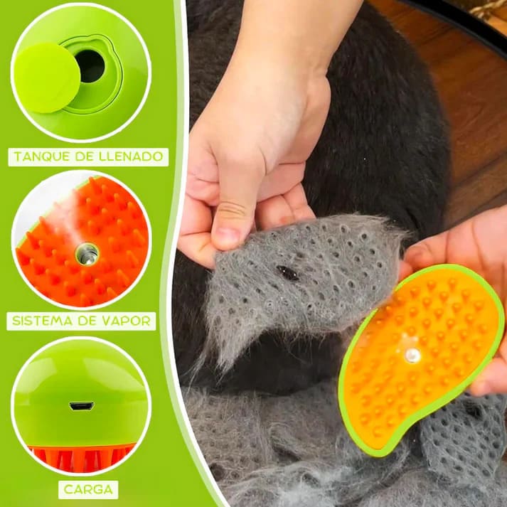 ProVapor™ - Cepillo Masajeador a Vapor para Mascotas