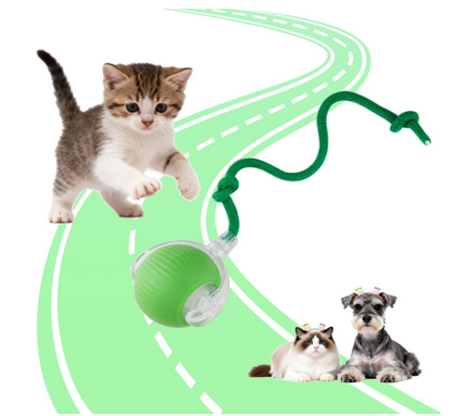 Pelota Inteligente con Soga para Gatos (Carga USB)